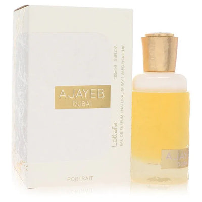 An image displaying Lattafa Ajayeb Dubai Portrait by Lattafa Eau De Parfum Spray 3.4 oz for Men by Lattafa