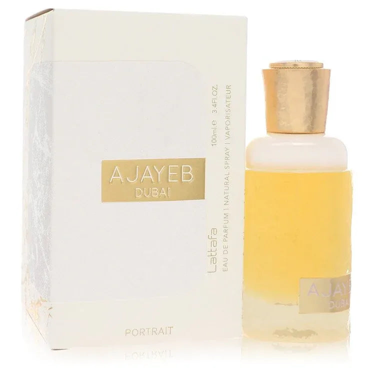 An image displaying Lattafa Ajayeb Dubai Portrait by Lattafa Eau De Parfum Spray 3.4 oz for Men by Lattafa