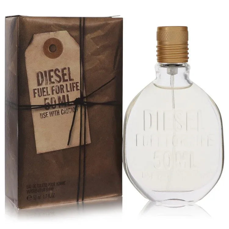 An image displaying Fuel For Life by Diesel Eau De Toilette Spray for Men by Diesel