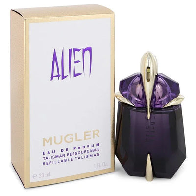 An image displaying Alien by Thierry Mugler Eau De Parfum Spray Refillable for Women by Thierry Mugler