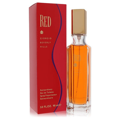 An image displaying RED by Giorgio Beverly Hills Eau De Toilette Spray for Women by Giorgio Beverly Hills