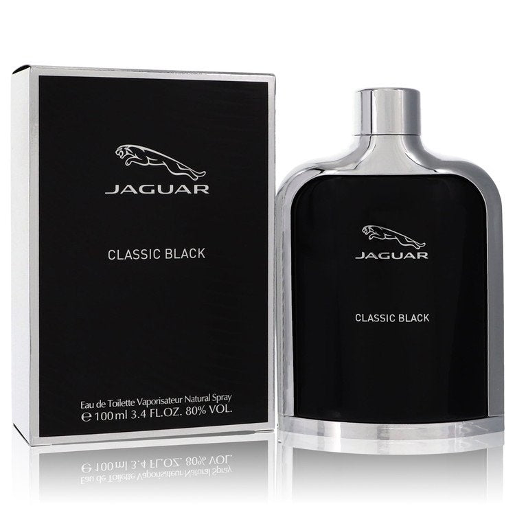 An image displaying Jaguar Classic Black by Jaguar Eau De Toilette Spray for Men by Jaguar