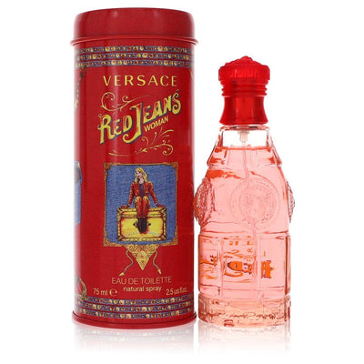 An image displaying RED JEANS by Versace Eau De Toilette Spray 2.5 oz for Women by Versace