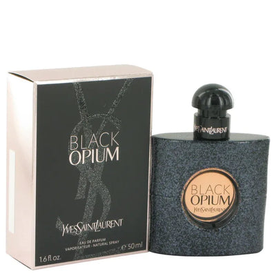 An image displaying Black Opium by Yves Saint Laurent Eau De Parfum Spray for Women by Yves Saint Laurent