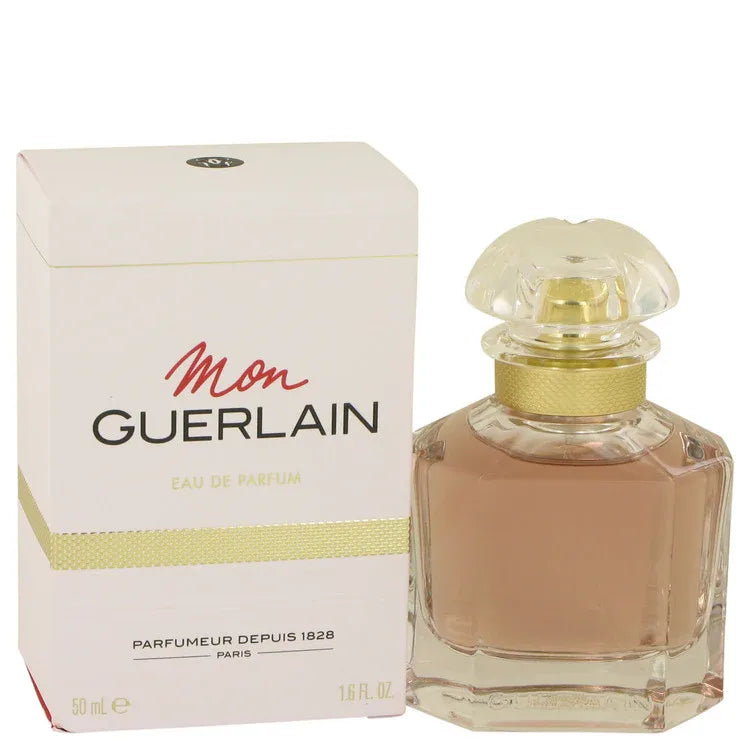 An image displaying Mon Guerlain by Guerlain Eau De Parfum Spray for Women by Guerlain