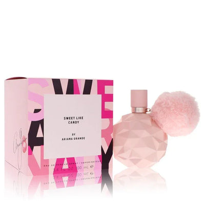 An image displaying Sweet Like Candy by Ariana Grande Eau De Parfum Spray 3.4 oz for Women by Ariana Grande