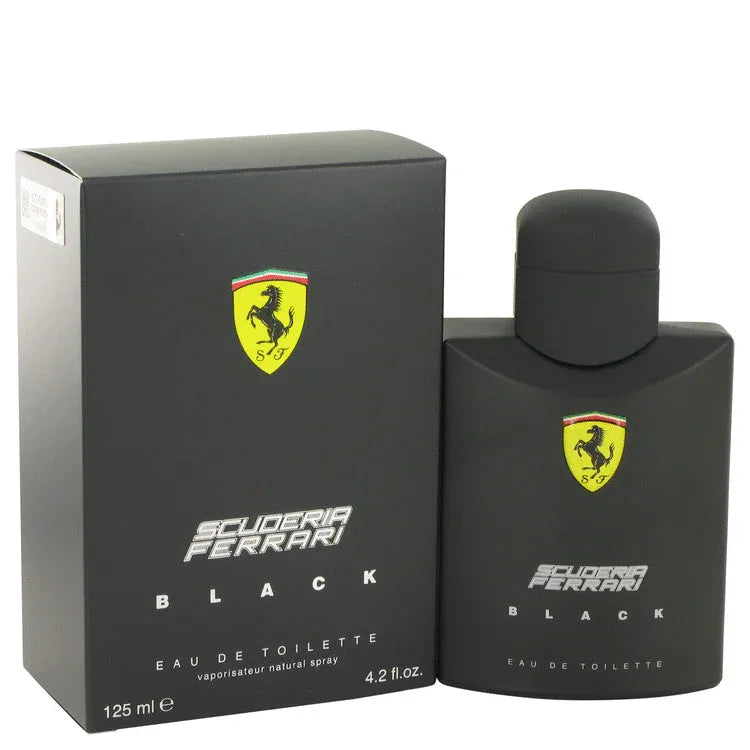 An image displaying Ferrari Scuderia Black by Ferrari Eau De Toilette Spray for Men by Ferrari