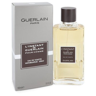 An image displaying L'instant by Guerlain Eau De Toilette Spray for Men by Guerlain