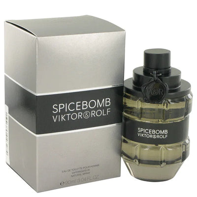 An image displaying Spicebomb by Viktor & Rolf Eau De Toilette Spray for Men by Viktor & Rolf