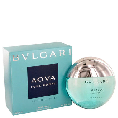 An image displaying Bvlgari Aqua Marine by Bvlgari Eau De Toilette Spray for Men by Bvlgari