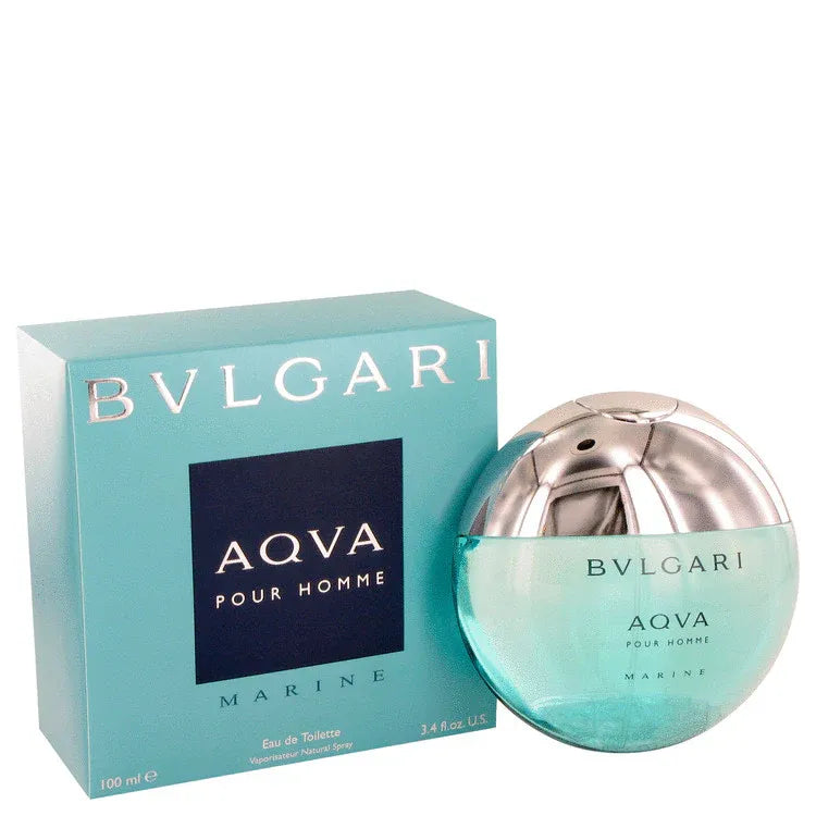 An image displaying Bvlgari Aqua Marine by Bvlgari Eau De Toilette Spray for Men by Bvlgari