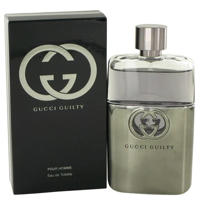 An image displaying Gucci Guilty by Gucci Eau De Toilette Spray for Men by Gucci
