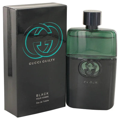 An image displaying Gucci Guilty Black by Gucci Eau De Toilette Spray for Men by Gucci