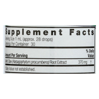 Nature's Answer - Alcohol Free Devil's Claw Root - 1 Ounce