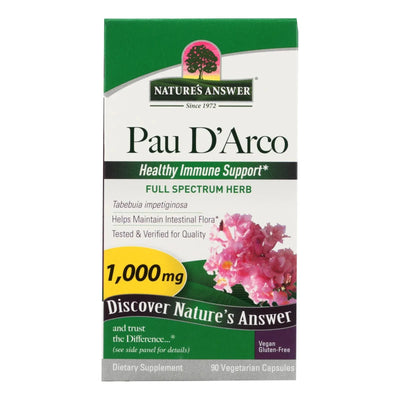 An image displaying Nature's Answer - Pau D'arco Inner Bark - 90 Capsules by Nature's Answer