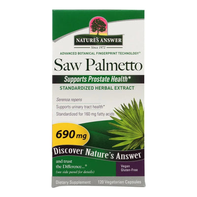 An image displaying Nature's Answer - Saw Palmetto Berry Extract - 120 Vcaps by Nature's Answer