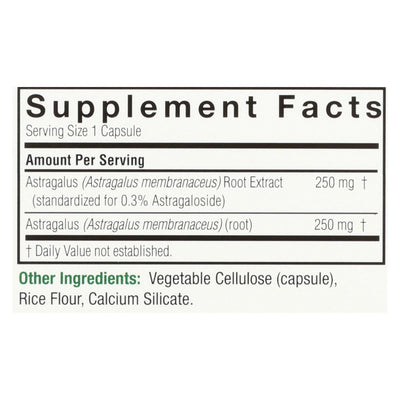 Nature's Answer - Astragalus Root Extract - 60 Vegetarian Capsules - Orca Market
