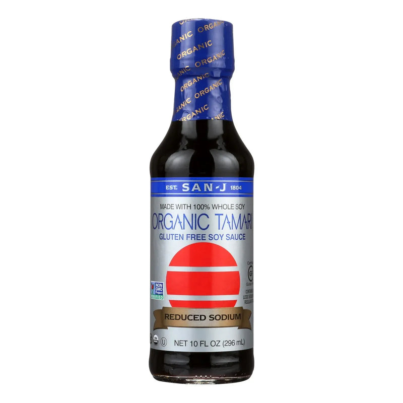 An image displaying San - J Tamari Soy Sauce - Organic - Case Of 6 - 10 Ounce by San-j