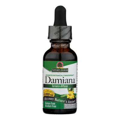 An image displaying Nature's Answer - Damiana Leaf Alcohol Free - 1 Fl Oz by Nature's Answer