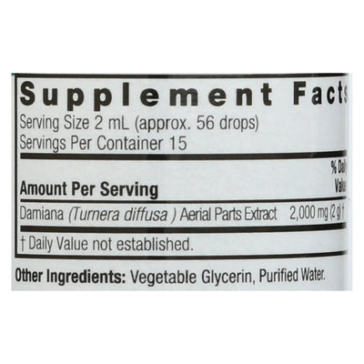 An image displaying Nature's Answer - Damiana Leaf Alcohol Free - 1 Ounce by Nature's Answer