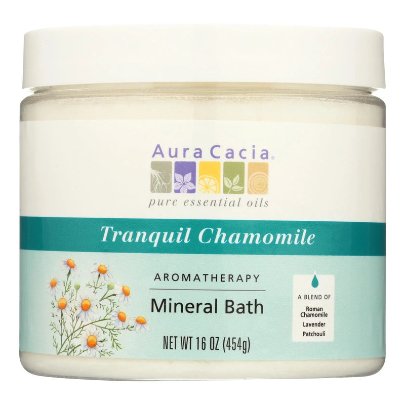 Aura Cacia - Aromatherapy Mineral Bath Tranquility Chamomile - 16 Ounce
