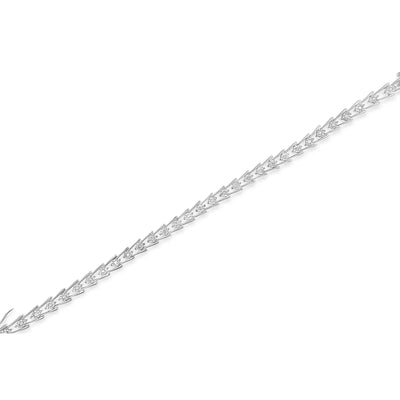 An image displaying Sterling Silver Diamond Wave-Style Link Bracelet (0.5 cttw, I-J Color, I3 Clarity) by Infinite Jewels