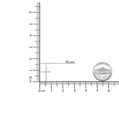 An image displaying 14K Yellow Gold Plated .925 Sterling Silver 1/2 Cttw Champagne Diamond Cross Pendant Necklace (K-L Color, I1-I2 Clarity) - 18" by Infinite Jewels