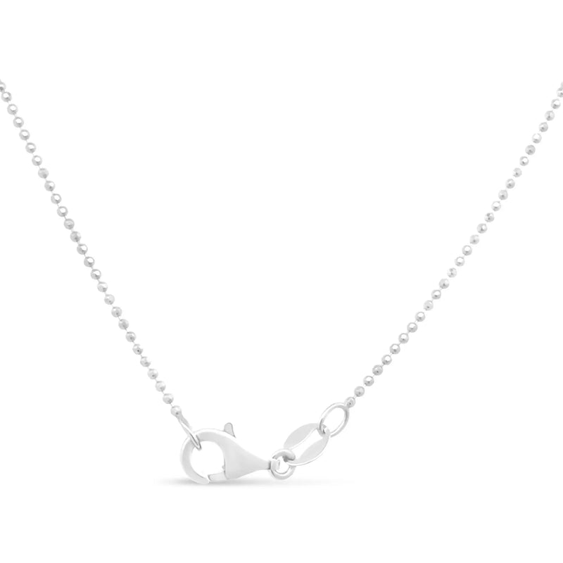 An image displaying .925 Sterling Silver 0.7mm Slim and Dainty Unisex 18" Inch Ball Bead Chain Necklace by Infinite Jewels