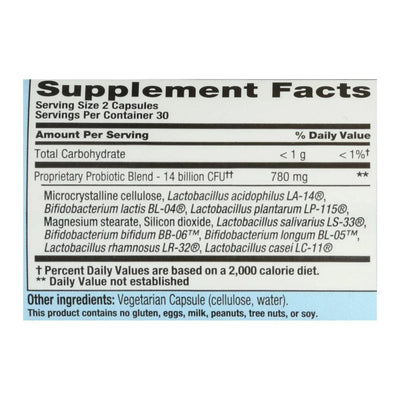 An image displaying Nutrition Now Pb 8 Pro-biotic Acidophilus For Life - 500 Mg - 60 Vegetarian Capsules by Nutrition Now