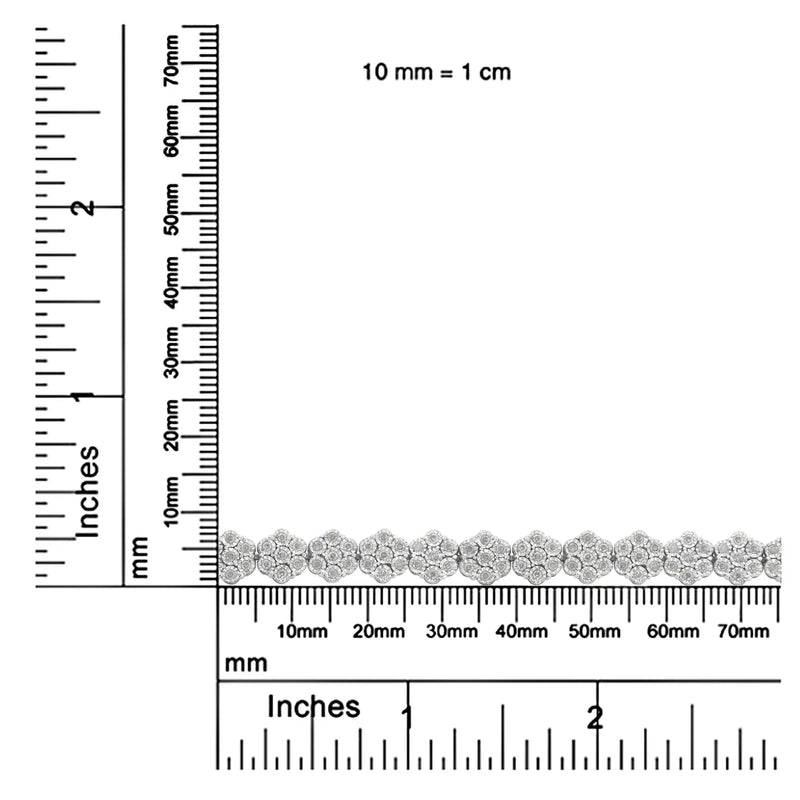 An image displaying .925 Sterling Silver 2.0 cttw Diamond 7 Stone Floral Cluster Link Bracelet (I-J Color, I3 Clarity) -7.25" by Infinite Jewels