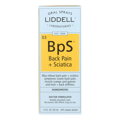 An image displaying Liddell Homeopathic Back Pain Sciatica - 1 Fl Ounce by Liddell Homeopathic