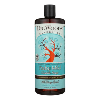 An image displaying Dr. Woods Shea Vision Pure Castile Soap Baby Mild With Organic Shea Butter - 32 Fl Ounce by Dr. Woods