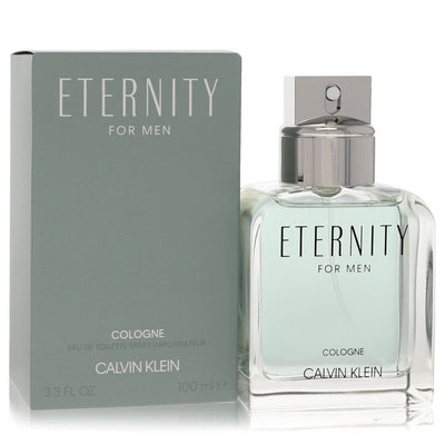 An image displaying Eternity Cologne by Calvin Klein Eau De Toilette Spray 3.3 oz for Men by Calvin Klein