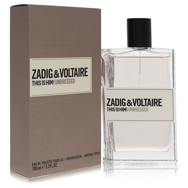 An image displaying This Is Him Undressed by Zadig & Voltaire Eau De Toilette Spray 3.3 oz for Men by Zadig & Voltaire