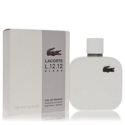 An image displaying Lacoste Eau De Lacoste L.12.12 Blanc by Lacoste Eau De Parfum Spray 3.3 oz for Men by Lacoste