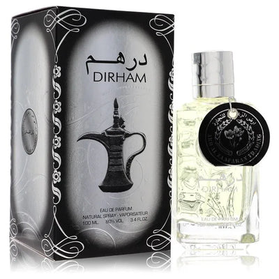 An image displaying Ard Al Zaafaran Dirham by Al Zaafaran Eau De Parfum Spray 3.4 oz for Men by Al Zaafaran