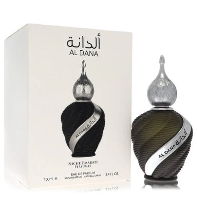 An image displaying Niche Emarati Al Dana by Lattafa Eau De Parfum Spray 3.4 oz for Women by Lattafa