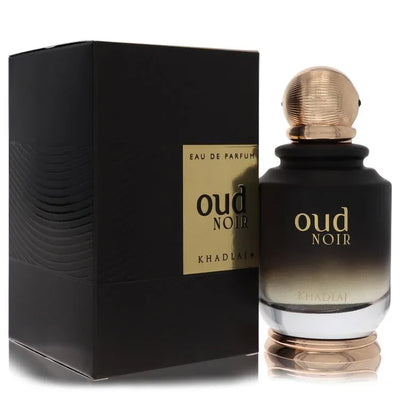 An image displaying Khadlaj Oud Noir by Khadlaj Eau De Parfum Spray 3.4 oz for Men by Khadlaj
