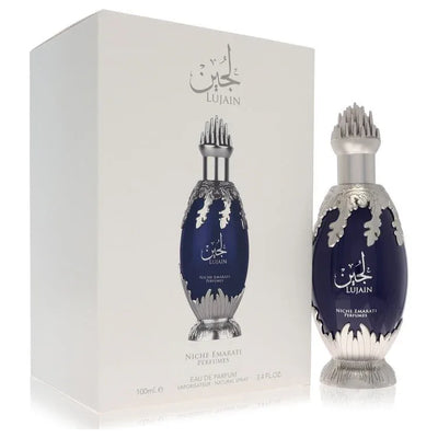 An image displaying Niche Emarati Lujain by Lattafa Eau De Parfum Spray 3.4 oz for Women by Lattafa