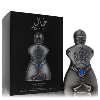 An image displaying Niche Emarati Khalid by Lattafa Eau De Parfum Spray 2.7 oz for Men by Lattafa