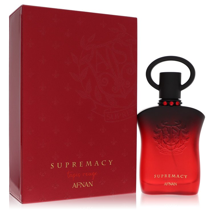 An image displaying Afnan Supremacy Tapis Rouge by Afnan Extrait De Parfum Spray 3 oz for Women by Afnan
