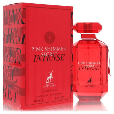 An image displaying Maison Alhambra Pink Shimmer Secret Intense by Maison Alhambra Eau De Parfum Spray 3.4 oz for Women by Maison Alhambra