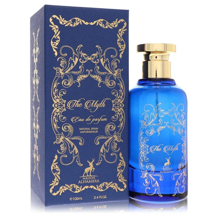 An image displaying Maison Alhambra The Myth by Maison Alhambra Eau De Parfum Spray 3.4 oz for Men by Maison Alhambra