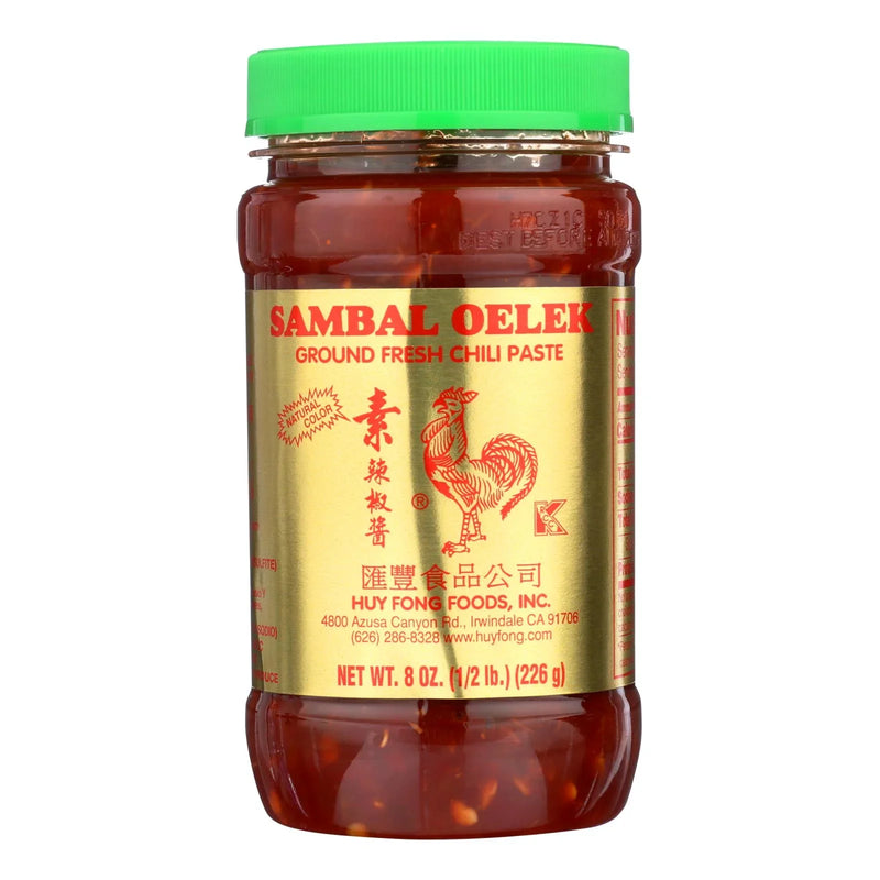 Huy Fong Fresh Chili Paste - Sambal - Case Of 24 - 8 Ounce.
