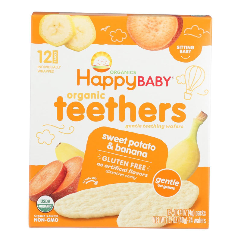 Happy Baby Teethers - Organic - Gentle - Banana And Sweet Potato - 1.7 Ounce - Case Of 6