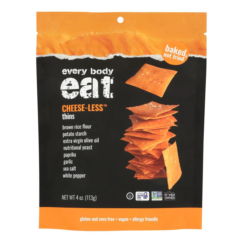 Every Body Eat - Snack Thins Cheese-less - Case Of 6-4 Ounce