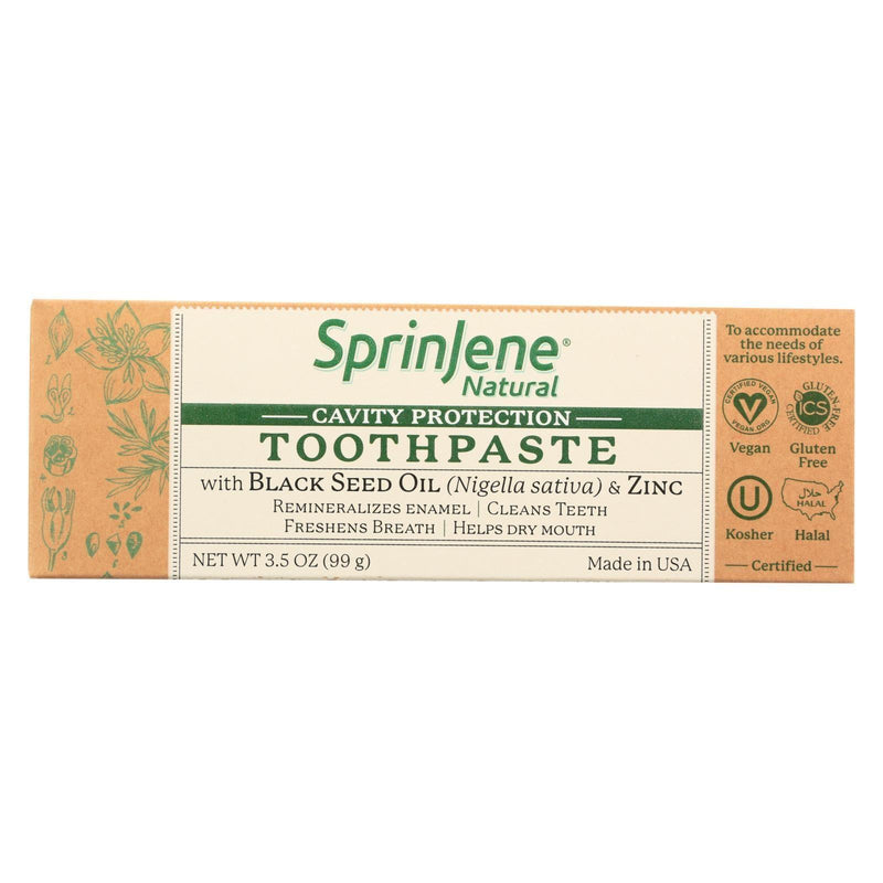 Sprinjene Natural Toothpaste - With Floride - 3.5 Ounce