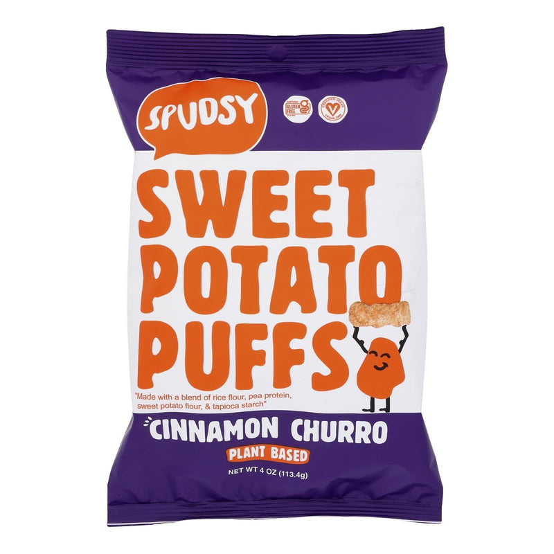 Spudsy - Sweet Potato Puff Crunch Cinnamon Churro - Case Of 12 - 4 Ounce