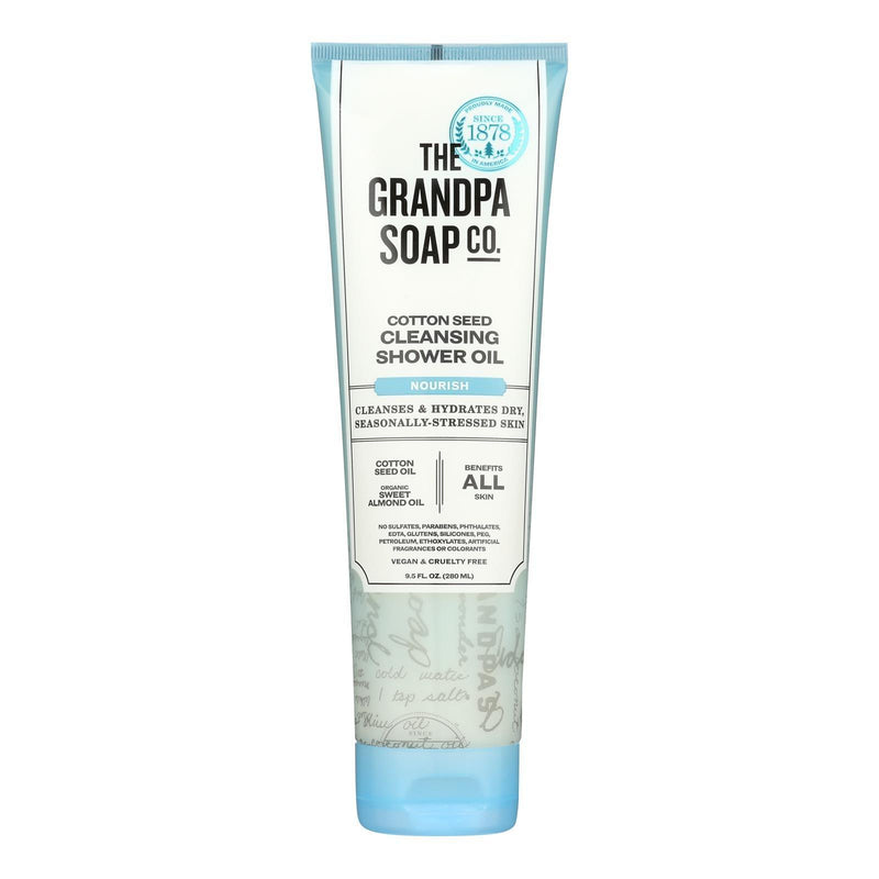 Grandpa Soap - Shower Oil Cotton Seed - 1 Each - 9.5 Ounce