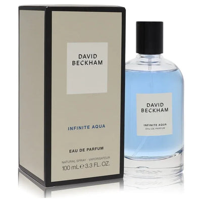 An image displaying David Beckham Infinite Aqua by David Beckham Eau De Parfum Spray 3.4 oz for Men by David Beckham